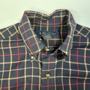 Brooks Brothers Plaid Button Down Long Sleeve Non Iron‎ Shirt Mens